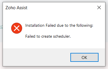 installation error message.